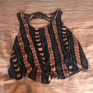 Plus size tribal crop top